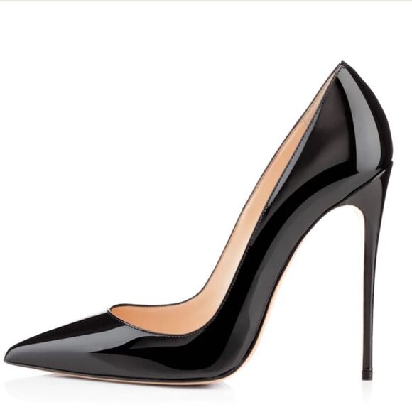 Elegant Black Stiletto Heels - Picture 4 of 5